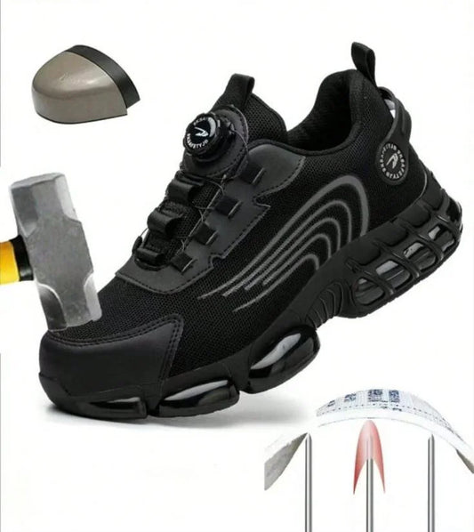 🔥ZAPATO PUNTA DE ACERO PARA TRABAJOS FUERTES🧔♂️