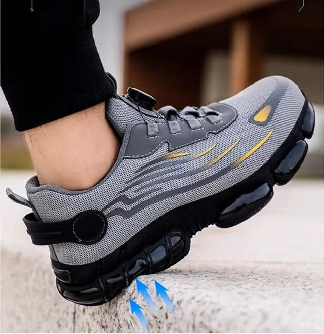 🔥ZAPATO PUNTA DE ACERO PARA TRABAJOS FUERTES🧔‍♂️