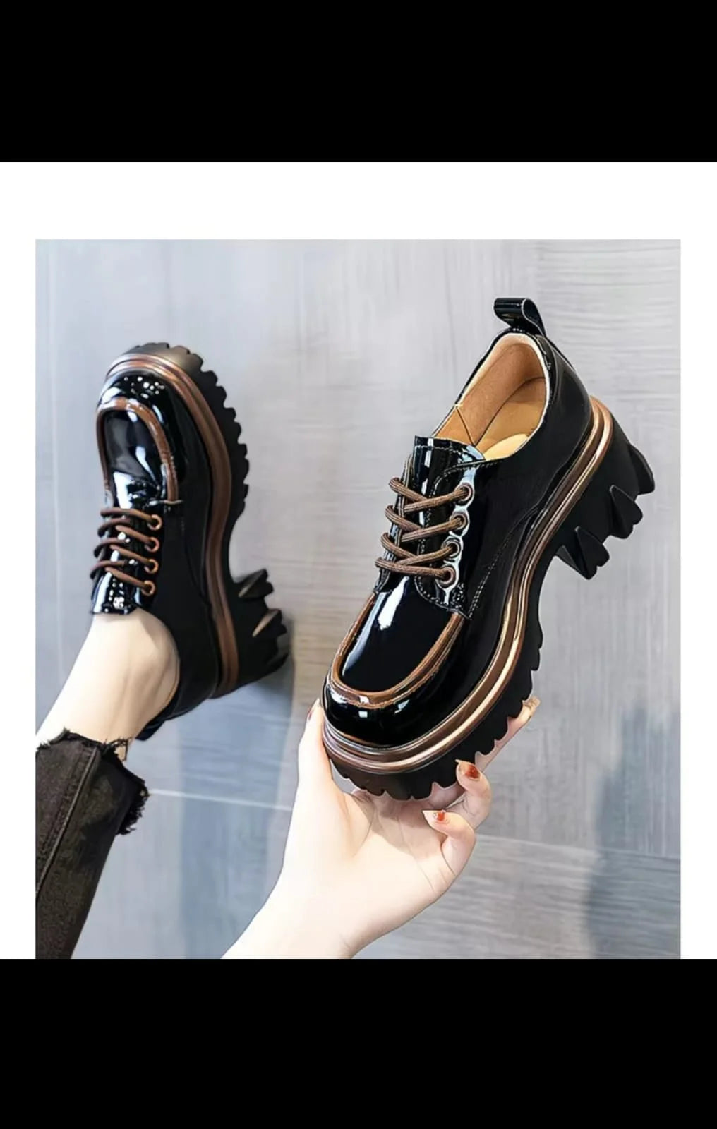 👑Zapato Oxford Glam Step con suela tractor ultra cómoda💋